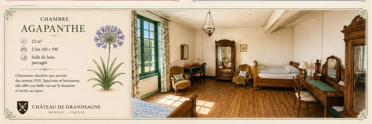Visuel de la Chambre Agapanthe