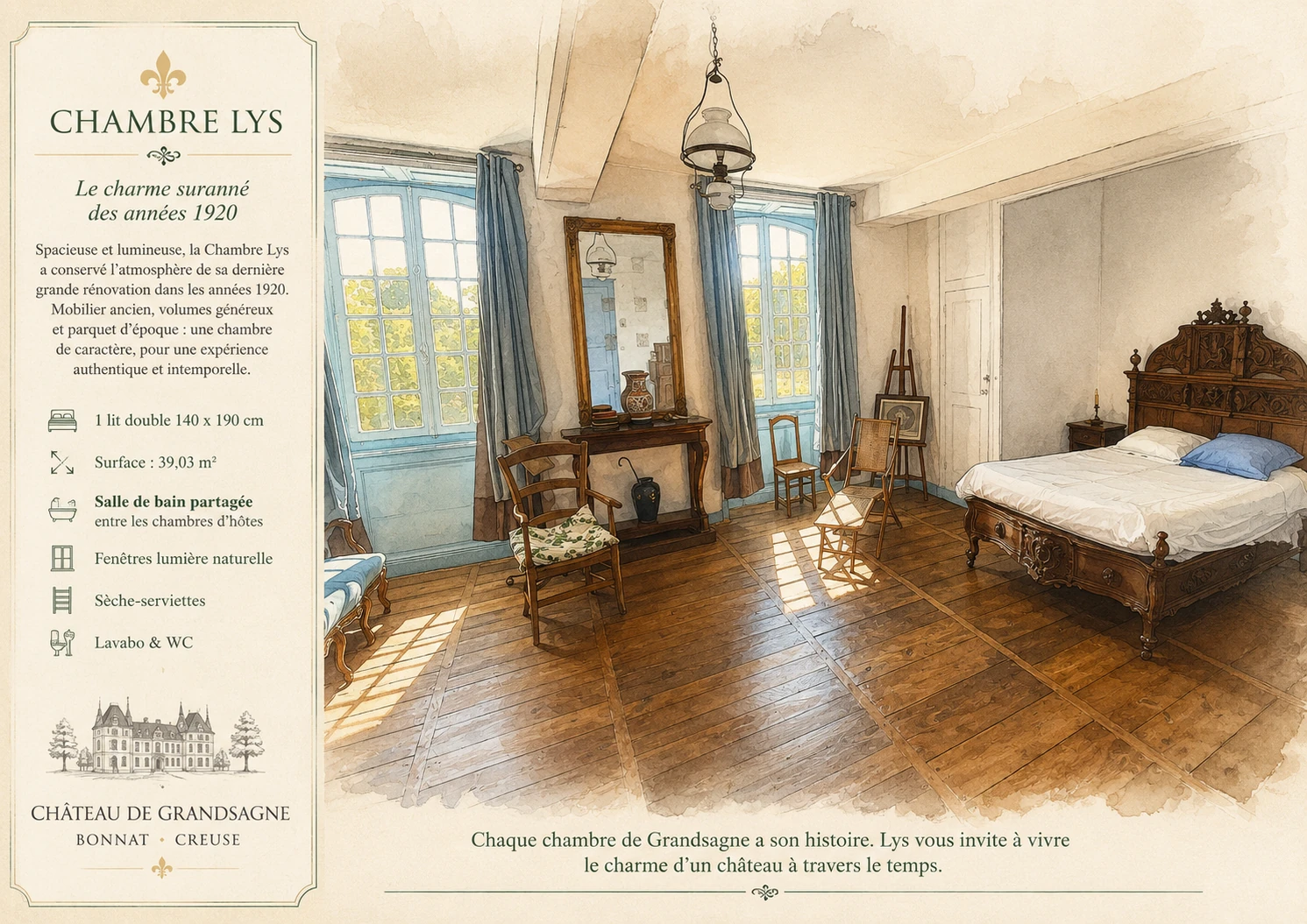 Visuel de la Chambre Lys