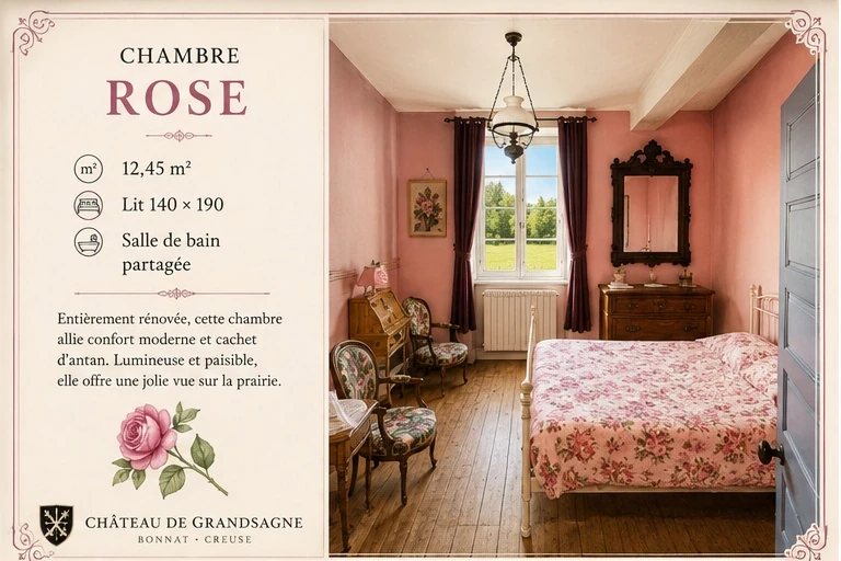 Visuel de la Chambre Rose